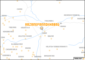 map of Mazār-e Farrokhābād