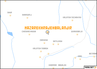 map of Mazār-e Khrājeh Balanjīr