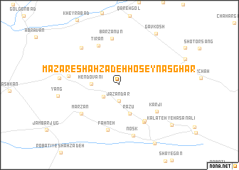 map of Mazār-e Shāhzādeh Ḩoseyn Aşghar