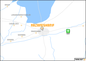 map of Mazār-e Sharīf