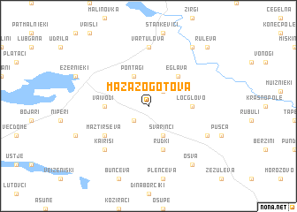 map of Mazāžogotova