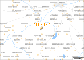 map of Mažeikiškiai