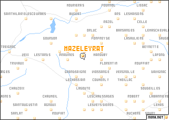 map of Mazeleyrat