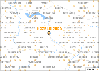 map of Mazelgirard