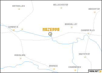 map of Mazeppa