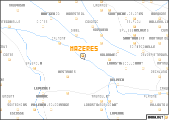 map of Mazères