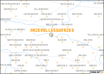 map of Mazerolles-du-Razès