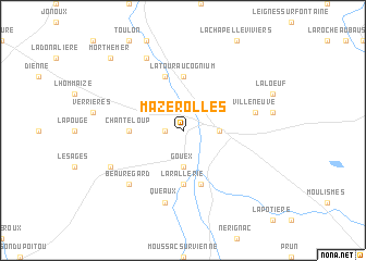 map of Mazerolles