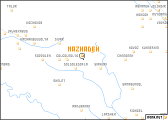 map of Mazhādeh