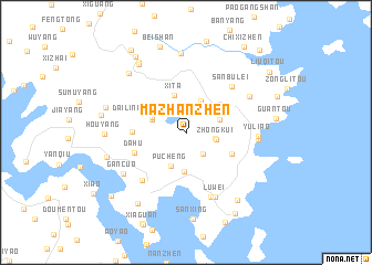 map of Mazhanzhen