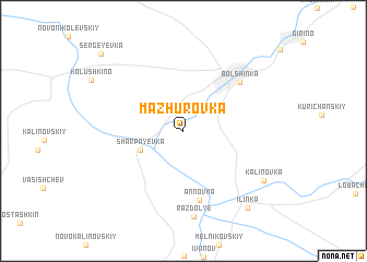 map of Mazhurovka