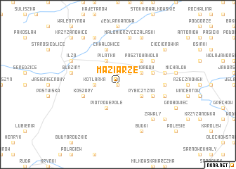 map of Maziarze