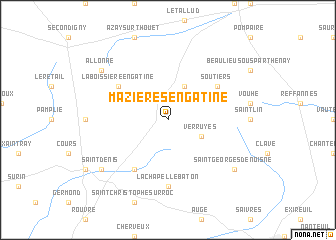 map of Mazières-en-Gâtine