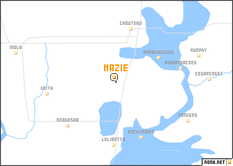 map of Mazie