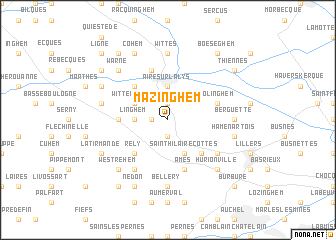 map of Mazinghem