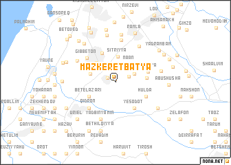 map of Mazkeret Batya