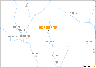 map of Mazomboé