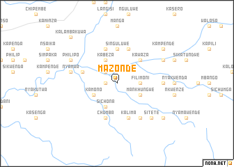 map of Mazonde