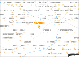 map of Mazówki