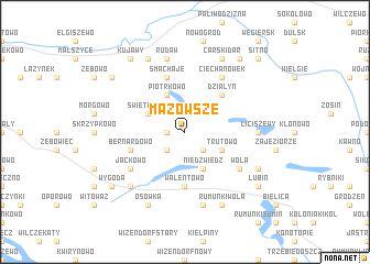 map of Mazowsze