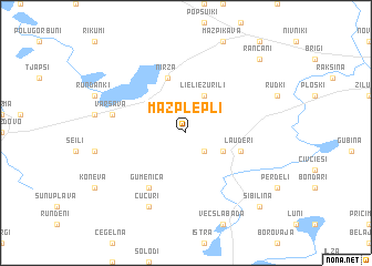 map of Mazplēpļi