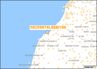 map of Mazra‘at al ‘Aqbīyah