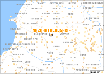 map of Mazra‘at al Mushrif