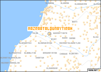 map of Mazra‘at al Qunayţirah