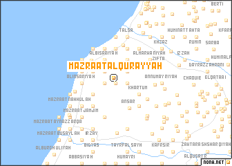 map of Mazra‘at al Qurayyah