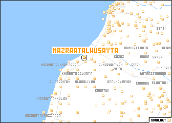 map of Mazra‘at al Wusayţá