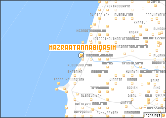 map of Mazra‘at an Nabī Qāsim