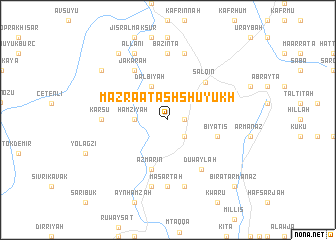 map of Mazra‘at ash Shuyūkh