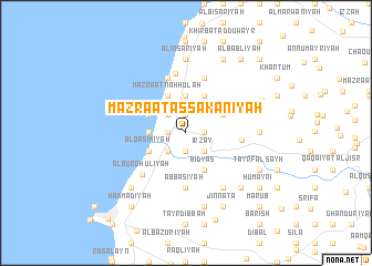 map of Mazra‘at as Sakanīyah