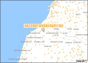 map of Mazra‘at as Saknūnīyah