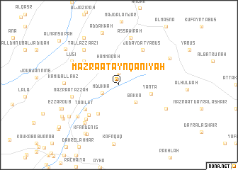 map of Mazra‘at ‘Ayn Qanīyah