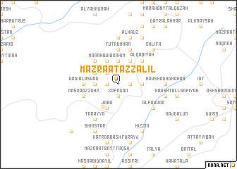 map of Mazra‘at az̧ Z̧alīl