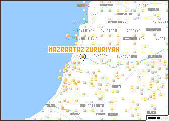 map of Mazra‘at az Zu‘rūrīyah