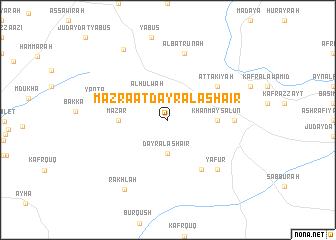 map of Mazra‘at Dayr al ‘Ashāʼir