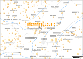 map of Mazraat el Loûzîd
