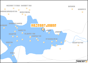 map of Mazra‘at Ja‘bār