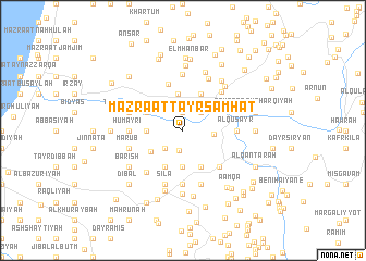 map of Mazra‘at Ţayr Samḩāt