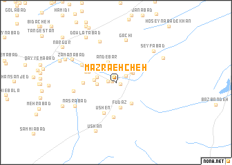 map of Mazra‘ehcheh