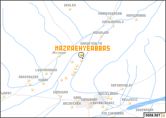 map of Mazra‘eh-ye ‘Abbās
