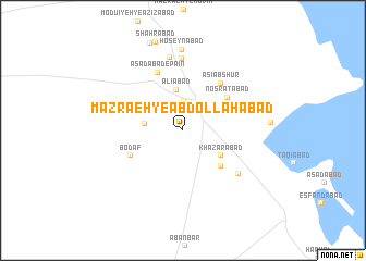 map of Mazra‘eh-ye ‘Abdollāhābād