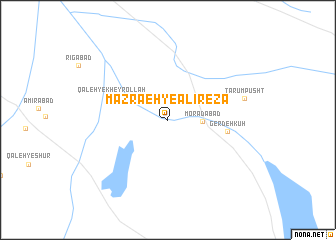 map of Mazra‘eh-ye ‘Alīreẕā