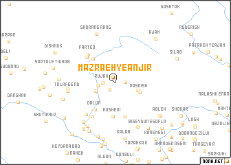 map of Mazra‘eh-ye Anjīr