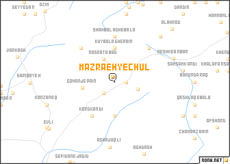 map of Mazra‘eh-ye Chūl