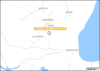 map of Mazra‘eh-ye Gāreh