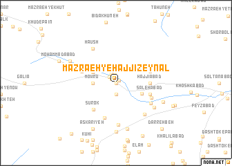 map of Mazra‘eh-ye Ḩājjī Zeynal