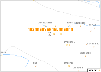 map of Mazra‘eh-ye Ḩasūm Ashan